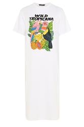 LIMITED COLLECTION Plus Size White Tropical T-Shirt Dress | Yours Clothing 5
