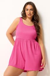 YOURS Plus Size Hot Pink Playsuit | Yours Clothing 3