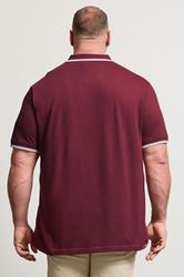BadRhino Big & Tall Burgundy Red Tipped Polo Shirt | BadRhino 2