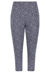 M&Co Navy Blue Abstract Print Cropped Hareem Trousers | M&Co 5