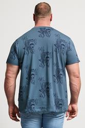 BadRhino Big & Tall Light Blue Tiger Graphic T-Shirt | BadRhino 4