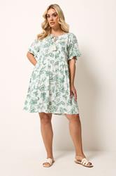 YOURS Plus Size White Paisley Mini Dress | Yours Clothing 1
