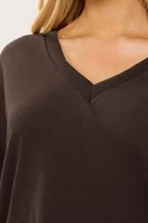 M&Co Chocolate Brown Long Sleeve Top M&Co 4