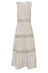 M&Co White Aztec Tiered Linen Maxi Dress | M&Co 5