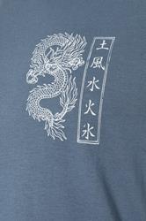 BadRhino Big & Tall Blue Extra Long Dragon Graphic T-Shirt | BadRhino 8