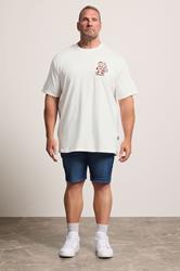 BadRhino Big & Tall Off-White Extra Long Graphic T-Shirt | BadRhino 1