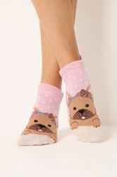 YOURSET 4 PACK Plus Size Pink Brunch Print Trainer Liner Socks | Yours Clothing 2