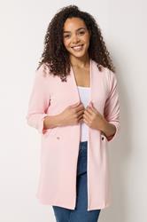 M&Co Light Pink Textured Jersey Jacket | M&Co 3