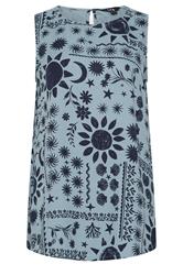 LTS Tall Blue Coastal Print Sleeveless Top | Long Tall Sally 7