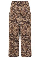 PixieGirl Petite Women's Brown Floral Wide Leg Trousers | PixieGirl 1