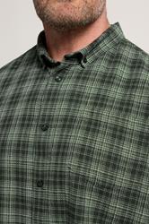 BadRhino Big & Tall Green Check Print Short Sleeve Shirt | BadRhino 4