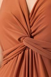 YOURS LONDON Plus Size Rust Orange Sleeveless Knot Front Top | Yours Clothing 4