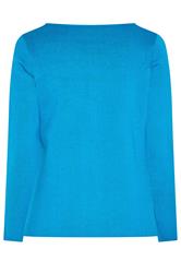 LIMITED COLLECTION Plus Size Cobalt Blue Compacted Knit Cardigan | Yours Clothing 7