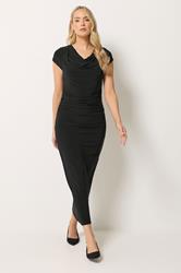 LTS Tall Women's Black Cowl Neck Maxi Dress | Long Tall Sally 1