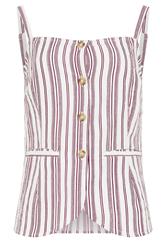 LTS Tall Women's Red Stripe Button Waistcoat | Long Tall Sally 6
