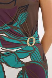 STAR Chocolate Brown Floral Wrap Dress | StarByJM 4