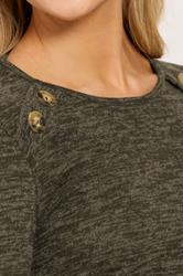 M&Co Brown Button Detail Long Sleeve Tunic Top | M&Co 4
