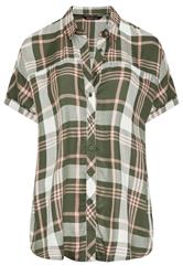 YOURS Curve Green Checked Shirt