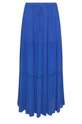 M&Co falda larga arrugada azul