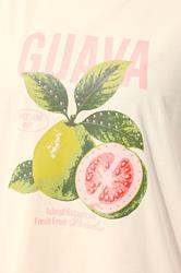 LIMITED COLLECTION Plus Size Ivory White 'Guava' Stud T-Shirt | Yours Clothing 4