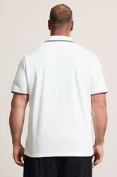 BadRhino Big & Tall White England Embroided Polo Shirt | BadRhino 2