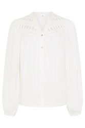 M&Co White Crochet Long Sleeve Blouse | M&Co 5