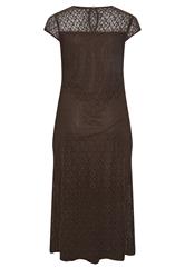YOURS LONDON Plus Size Chocolate Brown Lace Maxi Dress | Yours Clothing 2