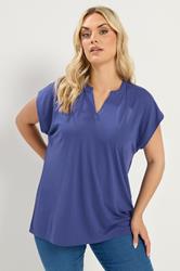 YOURS Plus Size Orange Notch Neck T-Shirt | Yours Clothing 3