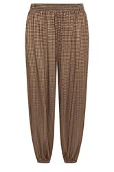 PixieGirl Petite Women's Brown Gingham Balloon Trousers | PixieGirl 5