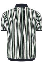 BadRhino Big & Tall Blue & Green Knitted Revere Collar Shirt | BadRhino 7