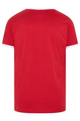BadRhino Big & Tall Red Extra Long Ringer T-Shirt | BadRhino 6