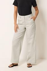 M&Co Petite Natural Brown Wide Leg Cargo Trousers | M&Co 3