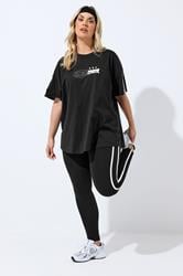 YOURS ACTIVE Plus Size Black 'Movement' T-Shirt | Yours Clothing 2