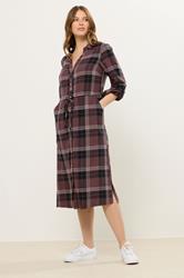 M&Co Brown Check Cotton Shirt Dress | M&Co 1