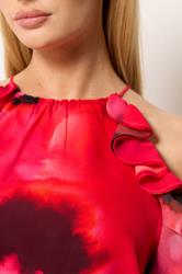 STAR Red Blurred Floral Cold Should Top | StarByJM 4