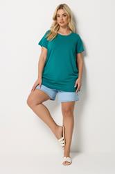 YOURS 2 PACK Plus Size Green & Pink Short Sleeve Core T-Shirts | Yours Clothing 5