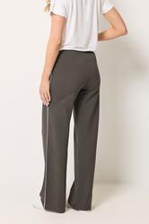 LTS Tall Women's Charcoal Grey Side Stripe Cotton Wide Leg Leggings | Long Tall Sally 2
