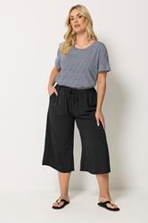 YOURS Plus Size Black Culottes | Yours Clothing 1