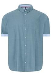 BadRhino Big & Tall camisa azul claro de algodón flameado