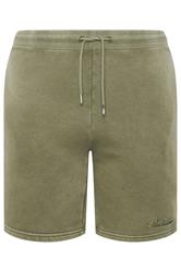BadRhino Big & Tall Green Sun Bleached Jogger Shorts