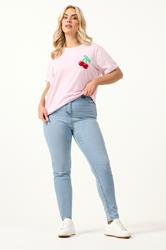YOURS Plus Size Light Blue Stretch Skinny AVA Jeans | Yours Clothing 3
