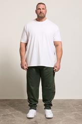 KAM Khaki Green Camo Side Panel Joggers | BadRhino 1