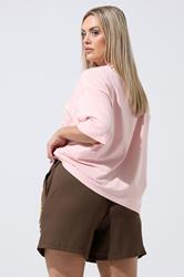 LIMITED COLLECTION Plus Size Brown Celestial Print Shorts | Yours Clothing 2