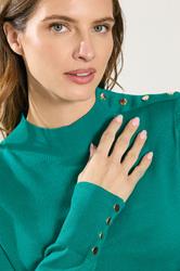 M&Co Green Button Turtle Neck Jumper | M&Co 4