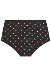 YOURSET 5 PACK Plus Size Pink Heart Print Full Briefs | Yours Clothing 6