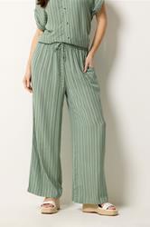 M&Co Set Sage Green Dobby Striped Top & Trousers | M&Co 6