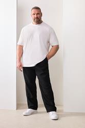 BadRhino Big & Tall Black Textured Trousers | BadRhino 1