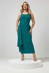 YOURS LONDON Plus Size Teal Blue Maxi Dress | Yours Clothing 3