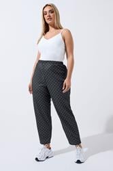 LIMITED COLLECTION Plus Size Black Polka Dot Barrel Trousers | Yours Clothing 3