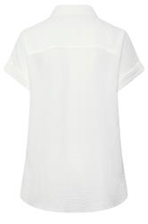 YOURS Plus Size White Grown On Sleeve Shirt | Yours Clothing 6
